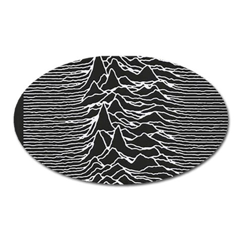 Joy Division Unknown Pleasures Pattern Oval Magnet from ArtsNow.com Front