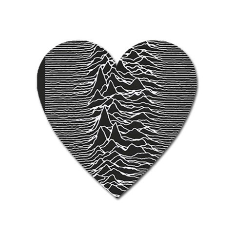 Joy Division Unknown Pleasures Pattern Heart Magnet from ArtsNow.com Front