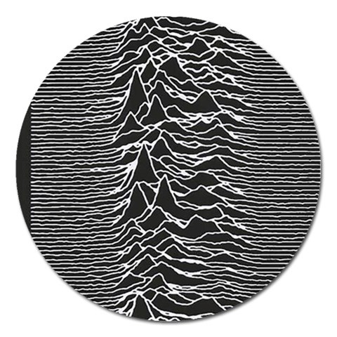 Joy Division Unknown Pleasures Pattern Magnet 5  (Round) from ArtsNow.com Front