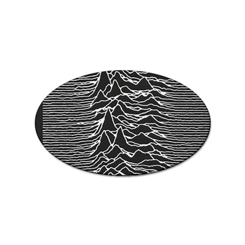 Joy Division Unknown Pleasures Pattern Sticker Oval (100 pack) from ArtsNow.com Front