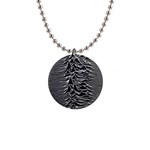 Joy Division Unknown Pleasures Pattern 1  Button Necklace