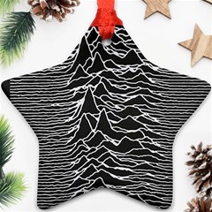 Joy Division Unknown Pleasures Pattern Star Ornament (Two Sides) from ArtsNow.com Back