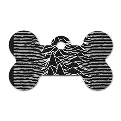 Joy Division Unknown Pleasures Pattern Dog Tag Bone (Two Sides) from ArtsNow.com Front