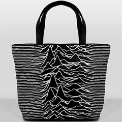 Joy Division Unknown Pleasures Pattern Bucket Bag from ArtsNow.com Front