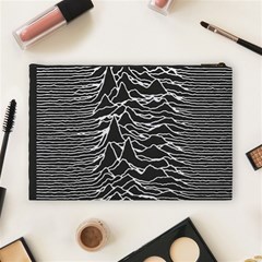 Joy Division Unknown Pleasures Pattern Cosmetic Bag (Large) from ArtsNow.com Back