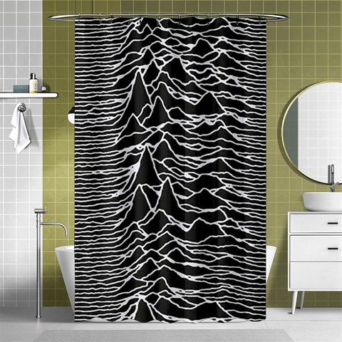 Joy Division Unknown Pleasures Pattern Shower Curtain 48  x 72  (Small)  from ArtsNow.com Curtain(48  X 72 )