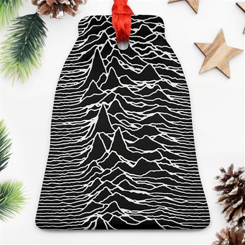 Joy Division Unknown Pleasures Pattern Bell Ornament (Two Sides) from ArtsNow.com Front