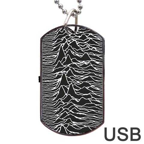 Joy Division Unknown Pleasures Pattern Dog Tag USB Flash (Two Sides) from ArtsNow.com Back