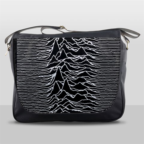 Joy Division Unknown Pleasures Pattern Messenger Bag from ArtsNow.com Front