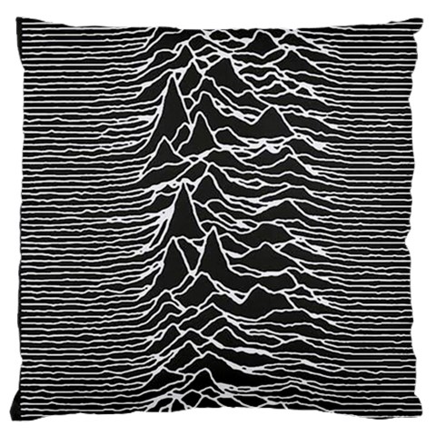 Joy Division Unknown Pleasures Pattern Large Cushion Case (Two Sides) from ArtsNow.com Front
