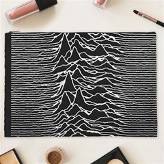 Joy Division Unknown Pleasures Pattern Cosmetic Bag (XXL) from ArtsNow.com Front