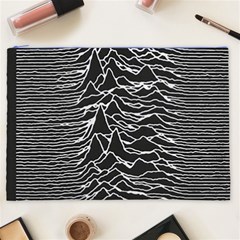 Joy Division Unknown Pleasures Pattern Cosmetic Bag (XXL) from ArtsNow.com Front