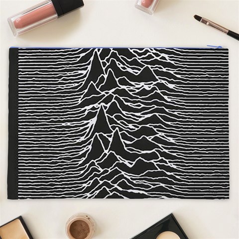 Joy Division Unknown Pleasures Pattern Cosmetic Bag (XXL) from ArtsNow.com Back
