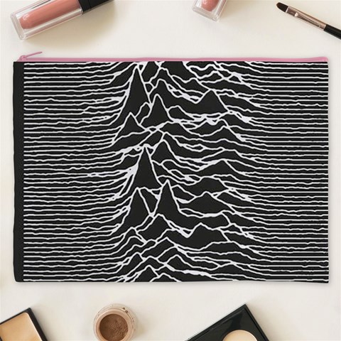 Joy Division Unknown Pleasures Pattern Cosmetic Bag (XXXL) from ArtsNow.com Front