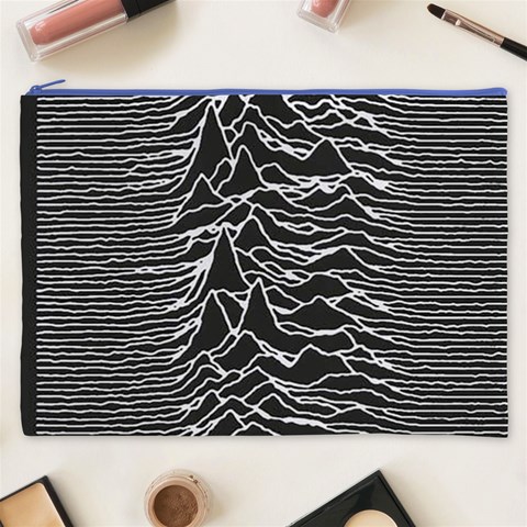 Joy Division Unknown Pleasures Pattern Cosmetic Bag (XXXL) from ArtsNow.com Front