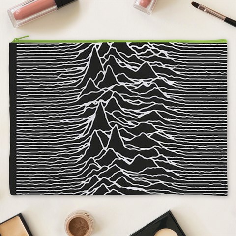 Joy Division Unknown Pleasures Pattern Cosmetic Bag (XXXL) from ArtsNow.com Front