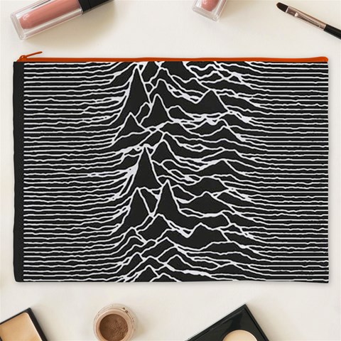 Joy Division Unknown Pleasures Pattern Cosmetic Bag (XXXL) from ArtsNow.com Front