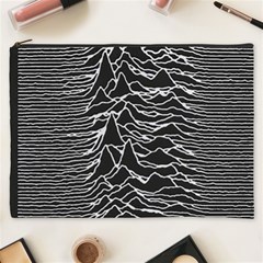 Joy Division Unknown Pleasures Pattern Cosmetic Bag (XXXL) from ArtsNow.com Front