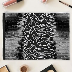 Joy Division Unknown Pleasures Pattern Cosmetic Bag (XXXL) from ArtsNow.com Front