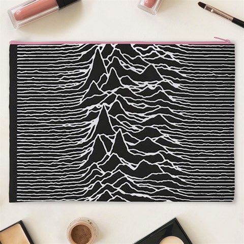 Joy Division Unknown Pleasures Pattern Cosmetic Bag (XXXL) from ArtsNow.com Back