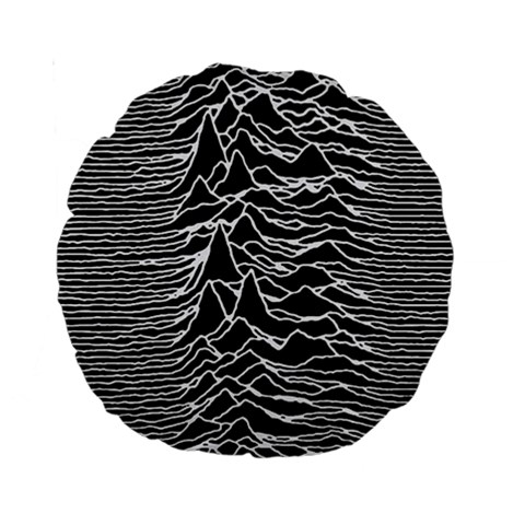 Joy Division Unknown Pleasures Pattern Standard 15  Premium Round Cushions from ArtsNow.com Front