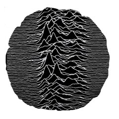 Joy Division Unknown Pleasures Pattern Large 18  Premium Round Cushions from ArtsNow.com Back