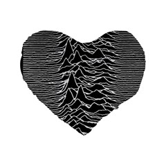 Joy Division Unknown Pleasures Pattern Standard 16  Premium Heart Shape Cushions from ArtsNow.com Front