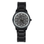 Joy Division Unknown Pleasures Pattern Stainless Steel Round Watch