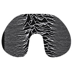 Joy Division Unknown Pleasures Pattern Travel Neck Pillow from ArtsNow.com Back