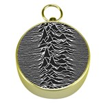 Joy Division Unknown Pleasures Pattern Gold Compasses