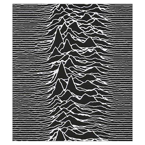 Joy Division Unknown Pleasures Pattern Drawstring Pouch (Small) from ArtsNow.com Front