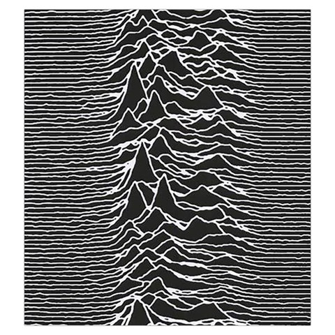 Joy Division Unknown Pleasures Pattern Drawstring Pouch (Large) from ArtsNow.com Back