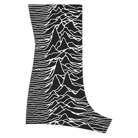 Joy Division Unknown Pleasures Pattern Boyleg Halter Swimsuit  from ArtsNow.com Back Right
