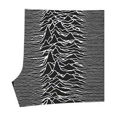 Joy Division Unknown Pleasures Pattern Boyleg Bikini Wrap Bottoms from ArtsNow.com Front Left