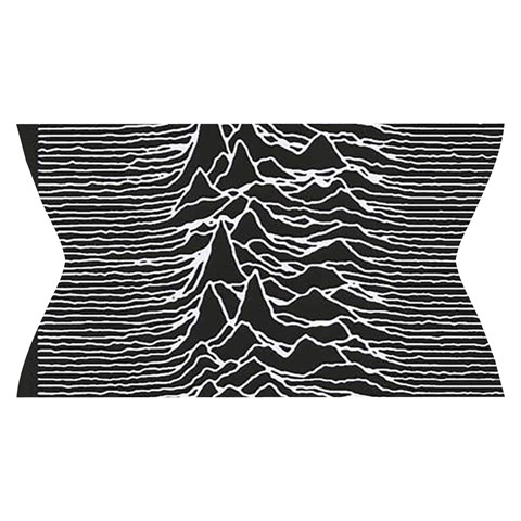 Joy Division Unknown Pleasures Pattern Yoga Cropped Leggings from ArtsNow.com Waistband Back