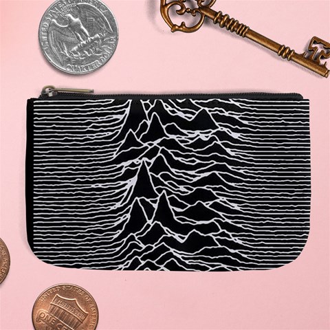 Joy Division Unknown Pleasures Pattern Large Coin Purse from ArtsNow.com Front