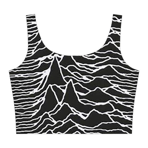 Joy Division Unknown Pleasures Pattern Midi Sleeveless Dress from ArtsNow.com Top Front