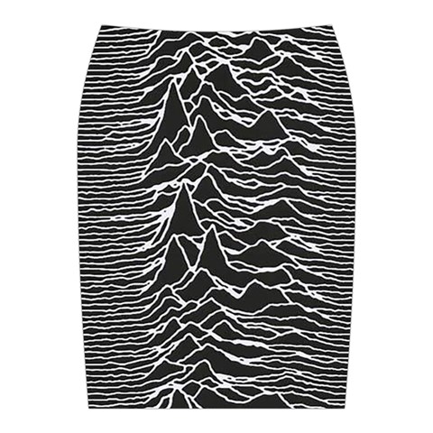 Joy Division Unknown Pleasures Pattern Midi Wrap Pencil Skirt from ArtsNow.com Back