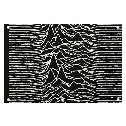 Joy Division Unknown Pleasures Pattern Banner and Sign 6  x 4  from ArtsNow.com Front