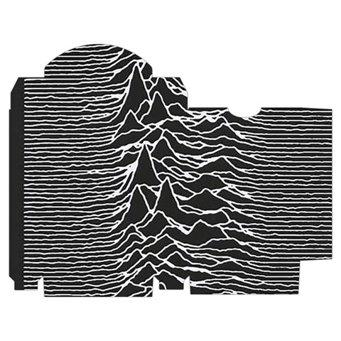 Joy Division Unknown Pleasures Pattern Playing Cards Single Design (Rectangle) with Custom Box from ArtsNow.com Poker Box