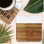 Joy Division Unknown Pleasures Pattern Marble Wood Coaster (Square)