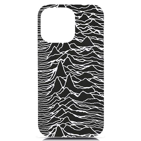 Joy Division Unknown Pleasures Pattern iPhone 14 Pro Max Black UV Print Case from ArtsNow.com Front