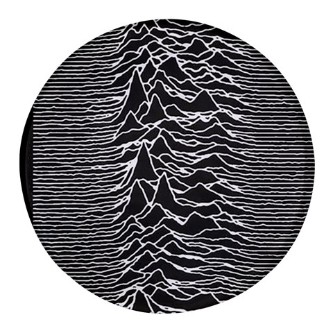 Joy Division Unknown Pleasures Pattern Round Glass Fridge Magnet (4 pack) from ArtsNow.com Front