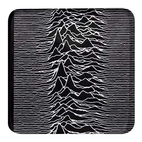 Joy Division Unknown Pleasures Pattern Square Glass Fridge Magnet (4 pack) from ArtsNow.com Front