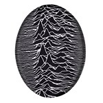 Joy Division Unknown Pleasures Pattern Oval Glass Fridge Magnet (4 pack)