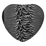 Joy Division Unknown Pleasures Pattern Heart Glass Fridge Magnet (4 pack)