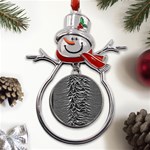 Joy Division Unknown Pleasures Pattern Metal Snowman Ornament