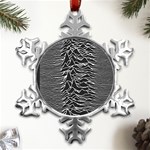 Joy Division Unknown Pleasures Pattern Metal Small Snowflake Ornament