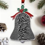 Joy Division Unknown Pleasures Pattern Metal Holly Leaf Bell Ornament