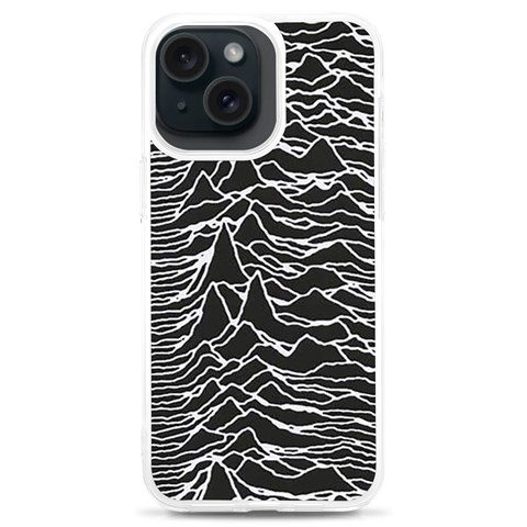 Joy Division Unknown Pleasures Pattern iPhone 15 Plus TPU UV Print Case from ArtsNow.com Front